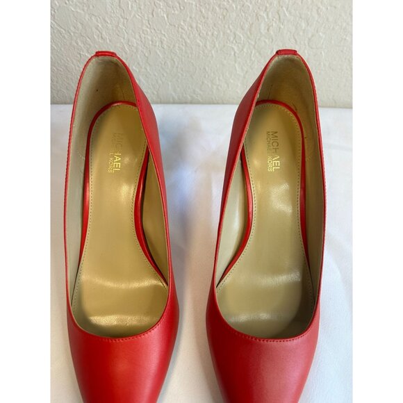 Michael Michael Kors Alina Flex Leather Pump Red Size 8.5 M Party Formal - Picture 3 of 13